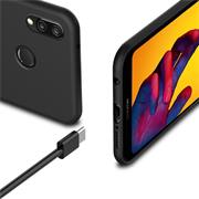 Silikon Hülle für Huawei P20 Lite Schutzhülle Matt Schwarz Backcover Handy Case