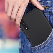 Silikon Hülle für Huawei P20 Schutzhülle Matt Schwarz Backcover Handy Case
