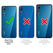 Silikon Hülle für Huawei P20 Schutzhülle Matt Schwarz Backcover Handy Case