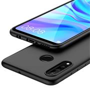 Silikon Hülle für Huawei P30 Lite Schutzhülle Matt Schwarz Backcover Handy Case