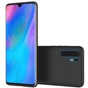 Silikon Hülle für Huawei P30 Pro Schutzhülle Matt Schwarz Backcover Handy Case