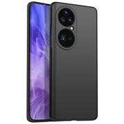 Silikon Hülle für Huawei P50 Pro Schutzhülle Matt Schwarz Backcover Handy Case