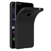 Silikon Hülle für Huawei P8 Lite 2017 Schutzhülle Matt Schwarz Backcover Handy Case