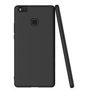 Silikon Hülle für Huawei P9 Lite Schutzhülle Matt Schwarz Backcover Handy Case