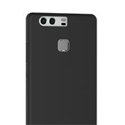 Silikon Hülle für Huawei P9 Schutzhülle Matt Schwarz Backcover Handy Case