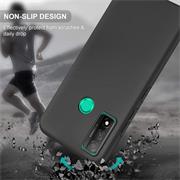 Silikon Hülle für Huawei P Smart 2020 Schutzhülle Matt Schwarz Backcover Handy Case