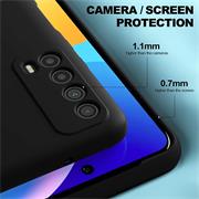 Silikon Hülle für Huawei P Smart 2021 Schutzhülle Matt Schwarz Backcover Handy Case