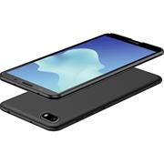 Silikon Hülle für Huawei Y5 2018 Schutzhülle Matt Schwarz Backcover Handy Case