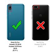 Silikon Hülle für Huawei Y5 2019 Schutzhülle Matt Schwarz Backcover Handy Case