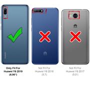 Silikon Hülle für Huawei Y6 2019 Schutzhülle Matt Schwarz Backcover Handy Case