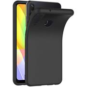 Silikon Hülle für Huawei Y6p Schutzhülle Matt Schwarz Backcover Handy Case