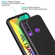 Silikon Hülle für Huawei Y6p Schutzhülle Matt Schwarz Backcover Handy Case