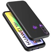 Silikon Hülle für Huawei Y6p Schutzhülle Matt Schwarz Backcover Handy Case
