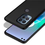 Silikon Hülle für Motorola Moto G100 Schutzhülle Matt Schwarz Backcover Handy Case