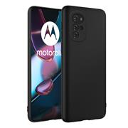 Silikon Hülle für Motorola Moto G22 Schutzhülle Matt Schwarz Backcover Handy Case