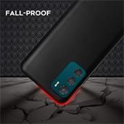 Silikon Hülle für Motorola Moto G42 Schutzhülle Matt Schwarz Backcover Handy Case