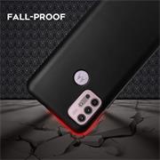 Silikon Hülle für Motorola Moto G50 Schutzhülle Matt Schwarz Backcover Handy Case