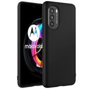 Silikon Hülle für Motorola Moto G52 / G82 5G Schutzhülle Matt Schwarz Backcover Handy Case