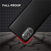 Silikon Hülle für Motorola Moto G52 / G82 5G Schutzhülle Matt Schwarz Backcover Handy Case