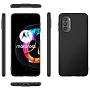 Silikon Hülle für Motorola Moto G62 5G Schutzhülle Matt Schwarz Backcover Handy Case