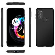 Silikon Hülle für Motorola Moto G71 5G Schutzhülle Matt Schwarz Backcover Handy Case
