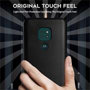 Silikon Hülle für Motorola Moto G9 Play Schutzhülle Matt Schwarz Backcover Handy Case