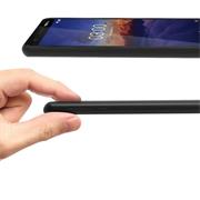 Silikon Hülle für Nokia 3.1 Schutzhülle Matt Schwarz Backcover Handy Case