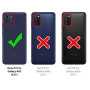 Silikon Hülle für Samsung Galaxy A03 Schutzhülle Matt Schwarz Backcover Handy Case