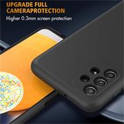 Silikon Hülle für Samsung Galaxy A13 4G Schutzhülle Matt Schwarz Backcover Handy Case