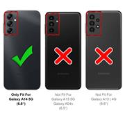 Silikon Hülle für Samsung Galaxy A14 5G Schutzhülle Matt Schwarz Backcover Handy Case