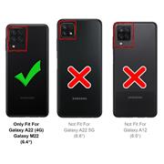 Silikon Hülle für Samsung Galaxy A22 4G / M22 Schutzhülle Matt Schwarz Backcover Handy Case