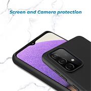 Silikon Hülle für Samsung Galaxy A32 5G Schutzhülle Matt Schwarz Backcover Handy Case