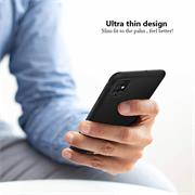 Silikon Hülle für Samsung Galaxy A51 Schutzhülle Matt Schwarz Backcover Handy Case