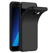 Silikon Hülle für Samsung Galaxy A5 2017 Schutzhülle Matt Schwarz Backcover Handy Case