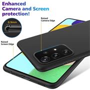 Silikon Hülle für Samsung Galaxy A72 Schutzhülle Matt Schwarz Backcover Handy Case