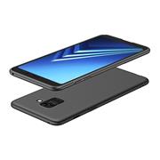Silikon Hülle für Samsung Galaxy A8 Plus Schutzhülle Matt Schwarz Backcover Handy Case