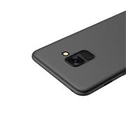 Silikon Hülle für Samsung Galaxy A6 Plus Schutzhülle Matt Schwarz Backcover Handy Case