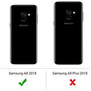 Silikon Hülle für Samsung Galaxy A8 Schutzhülle Matt Schwarz Backcover Handy Case
