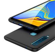 Silikon Hülle für Samsung Galaxy A9 2018 Schutzhülle Matt Schwarz Backcover Handy Case