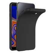 Silikon Hülle für Samsung Galaxy J4 Plus Schutzhülle Matt Schwarz Backcover Handy Case