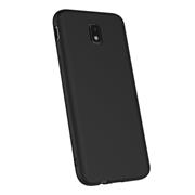 Silikon Hülle für Samsung Galaxy J7 2017 Schutzhülle Matt Schwarz Backcover Handy Case