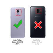 Silikon Hülle für Samsung Galaxy J6 2018 Schutzhülle Matt Schwarz Backcover Handy Case