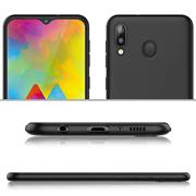 Silikon Hülle für Samsung Galaxy M20 Schutzhülle Matt Schwarz Backcover Handy Case