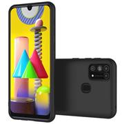 Silikon Hülle für Samsung Galaxy M31 Schutzhülle Matt Schwarz Backcover Handy Case