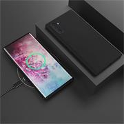 Silikon Hülle für Samsung Galaxy Note 10 Schutzhülle Matt Schwarz Backcover Handy Case