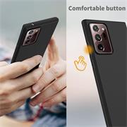 Silikon Hülle für Samsung Galaxy Note 20 Ultra Schutzhülle Matt Schwarz Backcover Handy Case