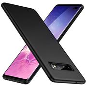 Silikon Hülle für Samsung Galaxy S10 Plus Schutzhülle Matt Schwarz Backcover Handy Case
