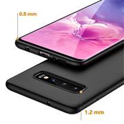 Silikon Hülle für Samsung Galaxy S10 Plus Schutzhülle Matt Schwarz Backcover Handy Case