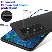 Silikon Hülle für Samsung Galaxy S21 Ultra Schutzhülle Matt Schwarz Backcover Handy Case