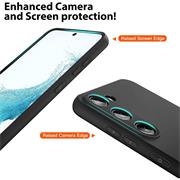 Silikon Hülle für Samsung Galaxy S23 Plus Schutzhülle Matt Schwarz Backcover Handy Case